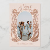 海とグリーティング海海洋ライフアーチフォトフレーム 箔シーズンカード (正面)