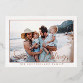 海とグリーティング海海洋生物フォトフレーム 箔シーズンカード (正面)