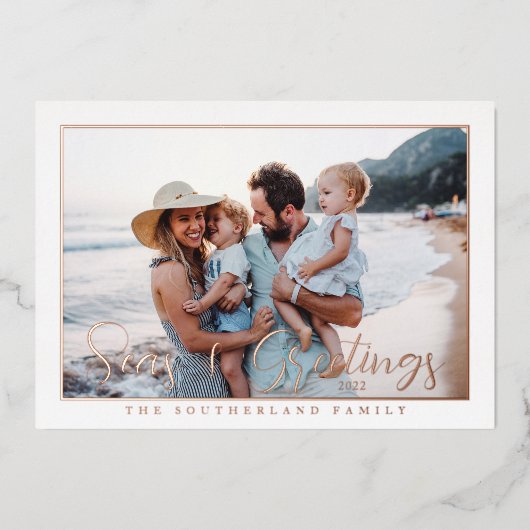 海とグリーティング海海洋生物フォトフレーム 箔シーズンカード (正面)