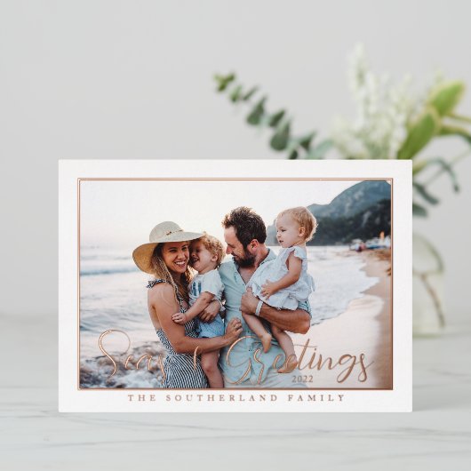 海とグリーティング海海洋生物フォトフレーム 箔シーズンカード (立ち正面)