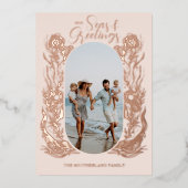 海とグリーティング オーシャンマリンライフ アーチ フォトフレーム 箔シーズンカード (正面)