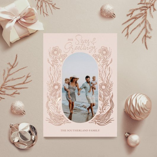 海とグリーティング オーシャンマリンライフ アーチ フォトフレーム 箔シーズンカード