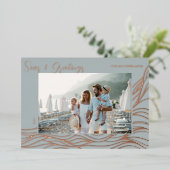 海とグリーティング オーシャンマリンライフ ウェーブス フォト 箔シーズンカード (立ち正面)