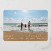 海とグリーティング シングル フォト 航海 箔シーズンカード (正面)