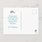 海とグリーティング ビーチ クリスマス ポストカード (裏面)