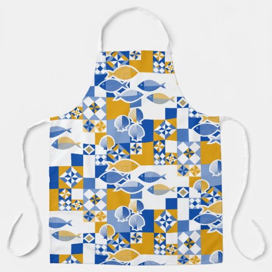 海とタイル エプロン (正面)