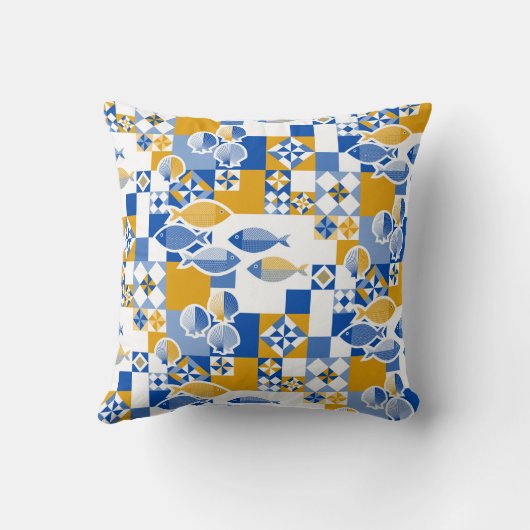 海とタイル クッション (裏面)