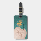 海とタコのシーン ラゲッジタグ (正面縦)