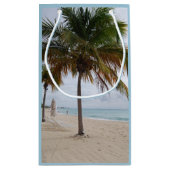 海とビーチとPalm Tree スモールペーパーバッグ (裏面)