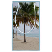 海とビーチとPalm Tree スモールペーパーバッグ (正面)