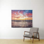 海とビーチの夕日 タペストリー (インサイチュ(横))