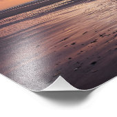 海とビーチの夕日 フォトプリント            (角)