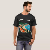海とビーチの少女 Tシャツ (正面フル)