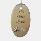 海とビーチカップルトロピカルキープサクオーナメント セラミックオーナメント (右)