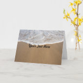 海とビーチグリーティングカード カード (黄色い花)