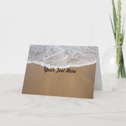 海とビーチグリーティングカード カード (正面)
