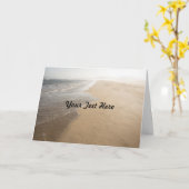 海とビーチグリーティングカード カード (黄色い花)