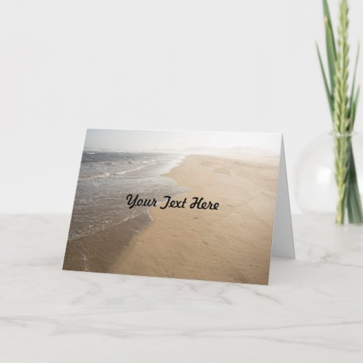 海とビーチグリーティングカード カード (正面)