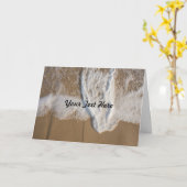 海とビーチグリーティングカード カード (黄色い花)