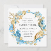 海とビーチサマー結婚式招待状 招待状 (正面)