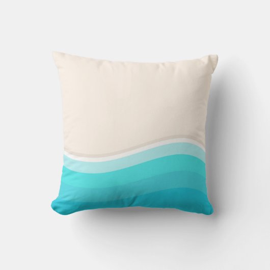 海とビーチ愛好家の枕。 クッション (正面)