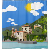 海とビーチ シャワーカーテン (正面)