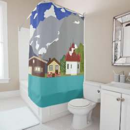 海とビーチ シャワーカーテン