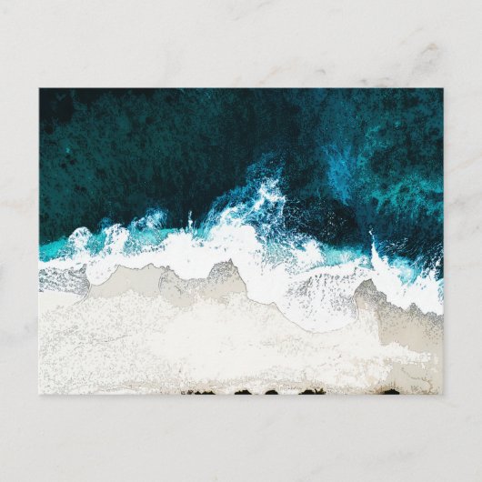 海とビーチ ポストカード (正面)