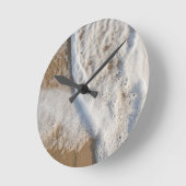 海とビーチ ラウンド壁時計 (傾斜)