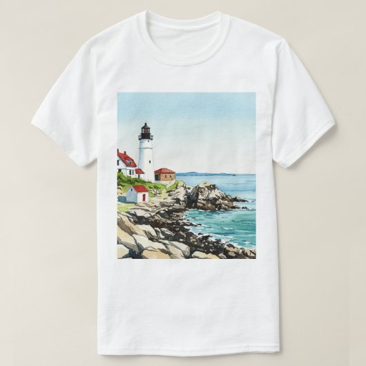海とビーチ Tシャツ (デザイン正面)