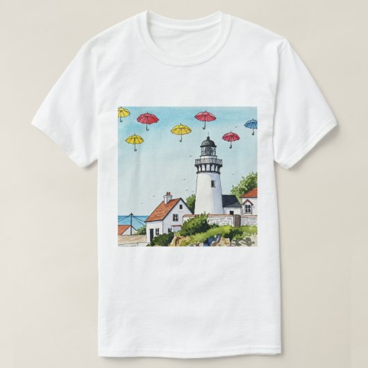 海とビーチ Tシャツ (デザイン正面)