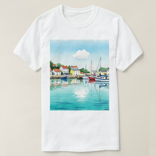 海とビーチ Tシャツ (デザイン正面)