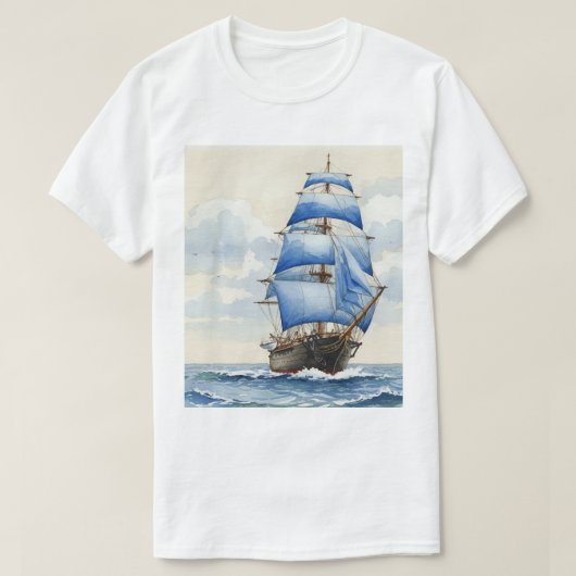 海とビーチ Tシャツ (デザイン正面)