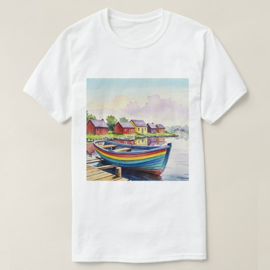 海とビーチ Tシャツ (デザイン正面)