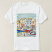 海とビーチ Tシャツ (デザイン正面)