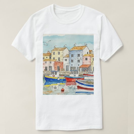 海とビーチ Tシャツ (デザイン正面)
