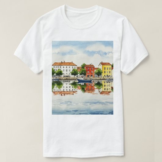 海とビーチ Tシャツ (デザイン正面)