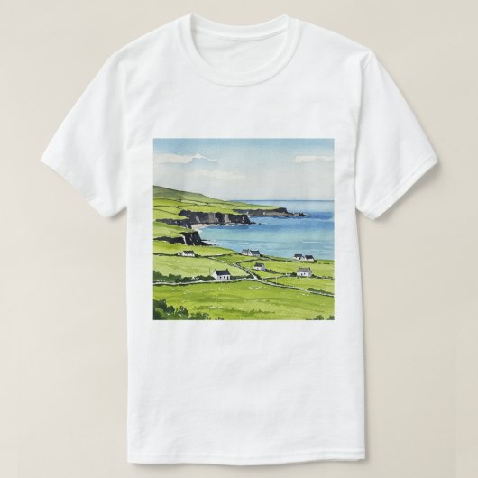 海とビーチ Tシャツ (デザイン正面)