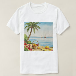 海とビーチ Tシャツ