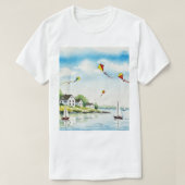 海とビーチ Tシャツ (デザイン正面)