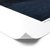 海とフェンスで日の出 ポスター (角)