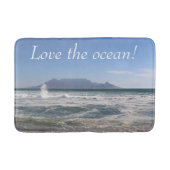 海とマウンテンシースケープブルー写真 バスマット (正面)
