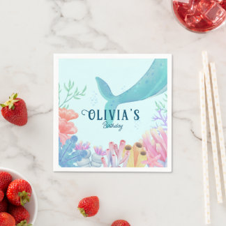 海と人魚の下で スタンダードカクテルナプキン