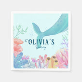 海と人魚の下で スタンダードカクテルナプキン (正面)