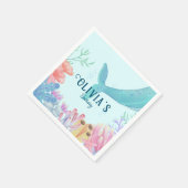 海と人魚の下で スタンダードカクテルナプキン (角)