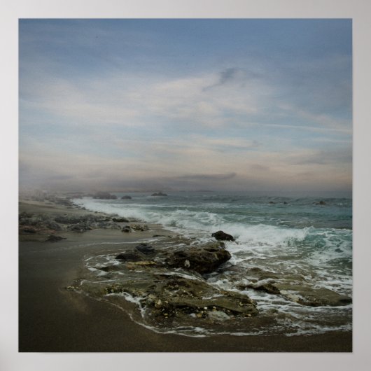 海と劇的な空の美しい風景 ポスター (正面)