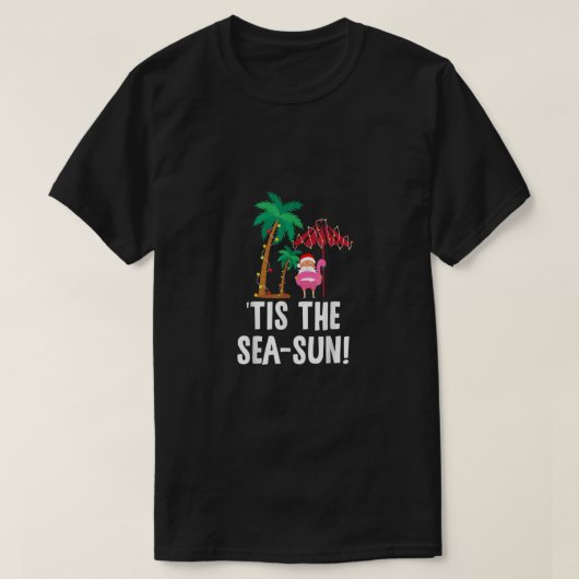 海と太陽の熱帯クリスマスシーズンSanta Fl Tシャツ (デザイン正面)