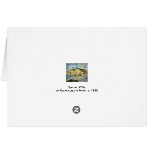 海と崖バイピエールルノアールヴィンテージファインアート (裏面横)