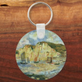 海と崖バイピエールルノアールヴィンテージファインアート キーホルダー (正面)