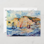 海と崖ピエール=オーギュストルノアール ポストカード (正面/裏面)